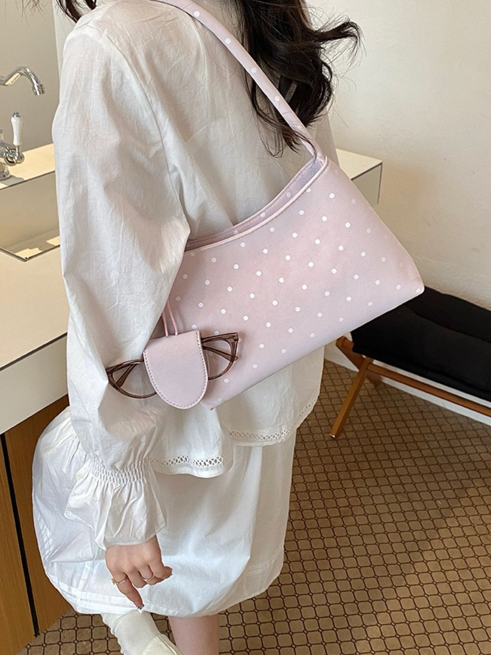 Polka Dot Shoulder Bag - Picture 5 of 7